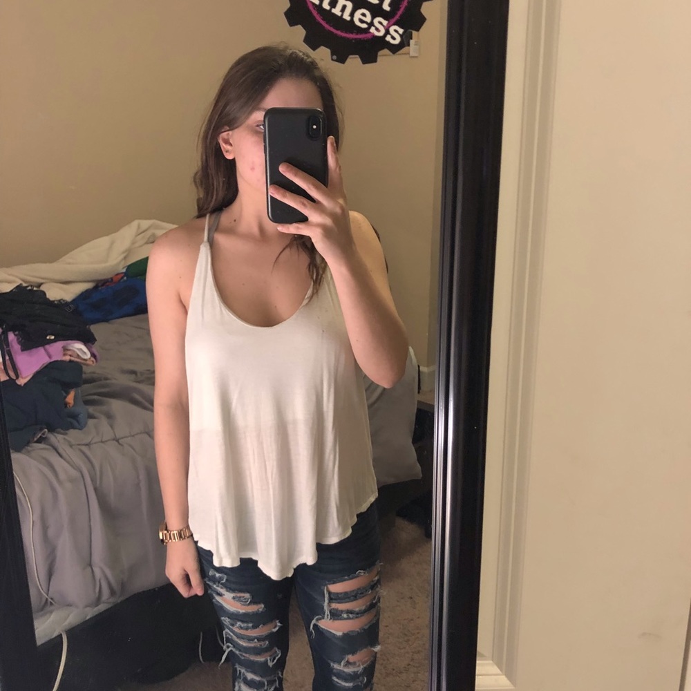 women’s white tank top